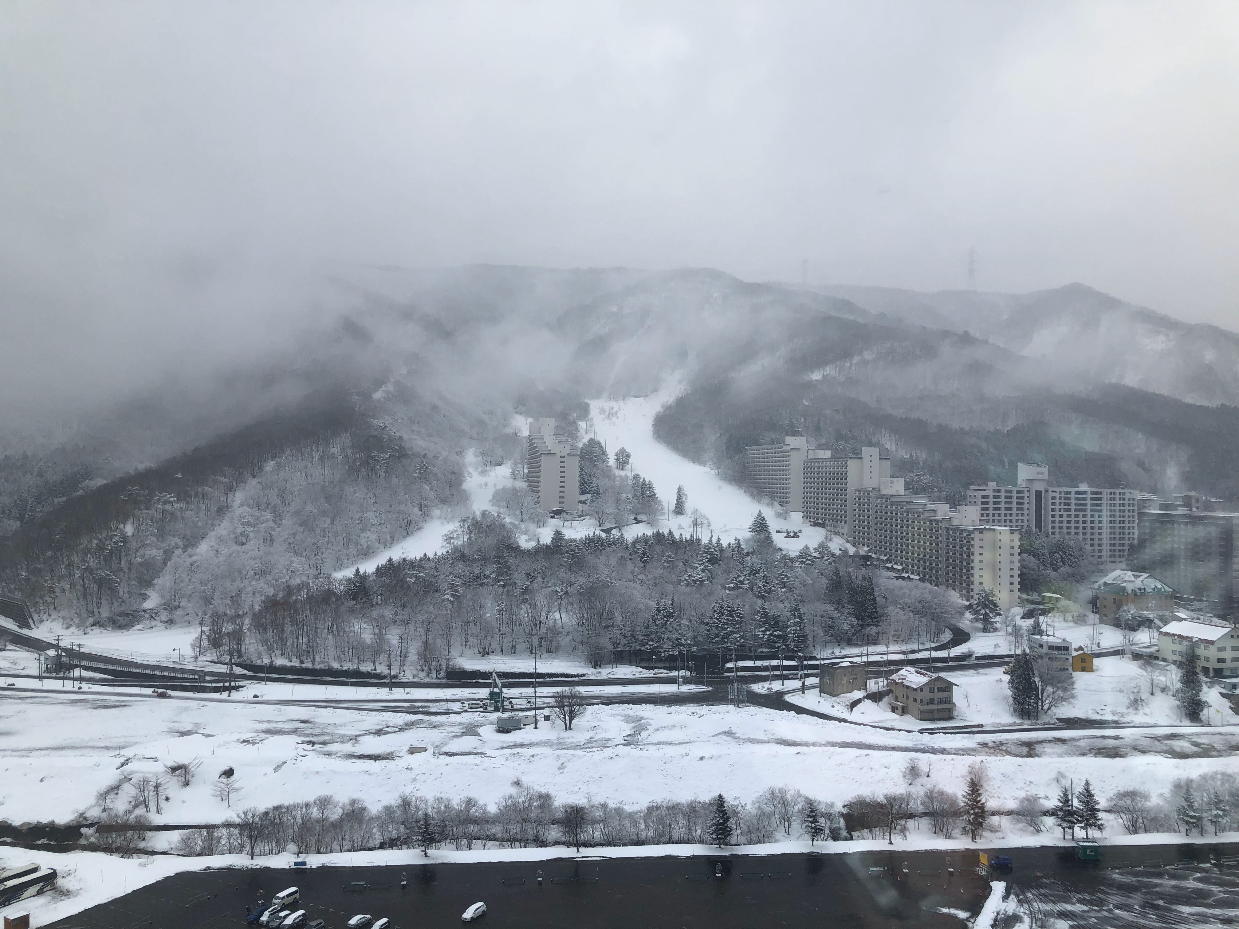 An overview of the ski tracks